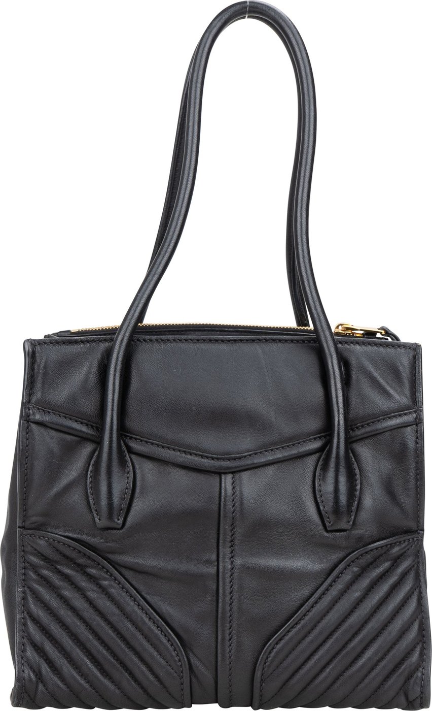 Miu Miu Quilted Nappa Leather Chevron Biker Handbag
