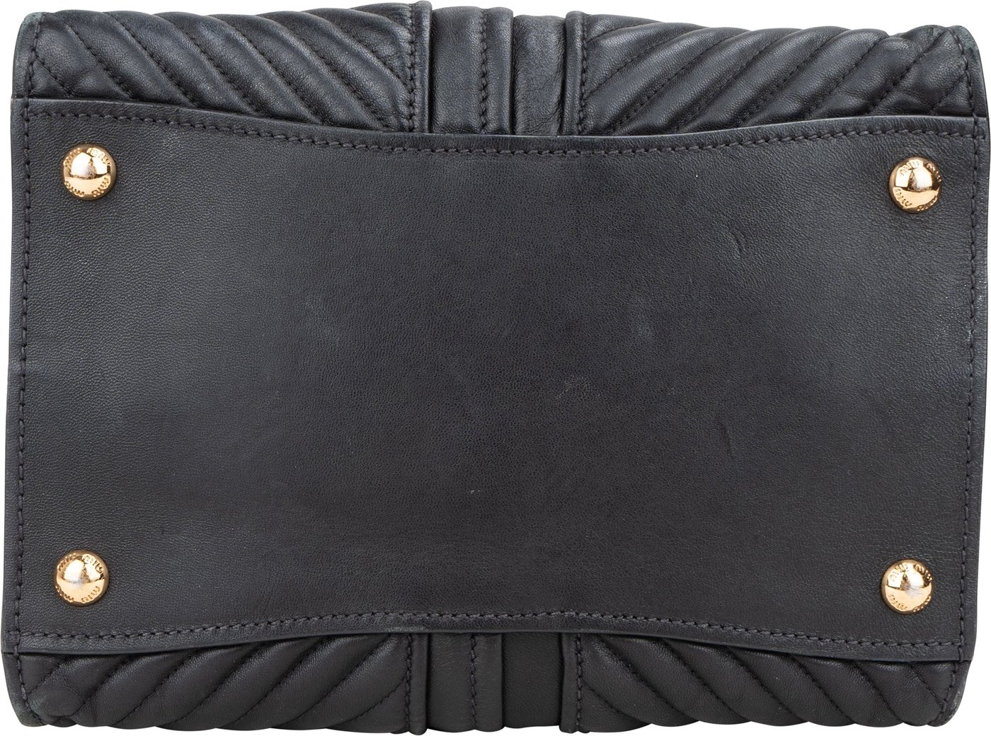 Miu Miu Quilted Nappa Leather Chevron Biker Handbag