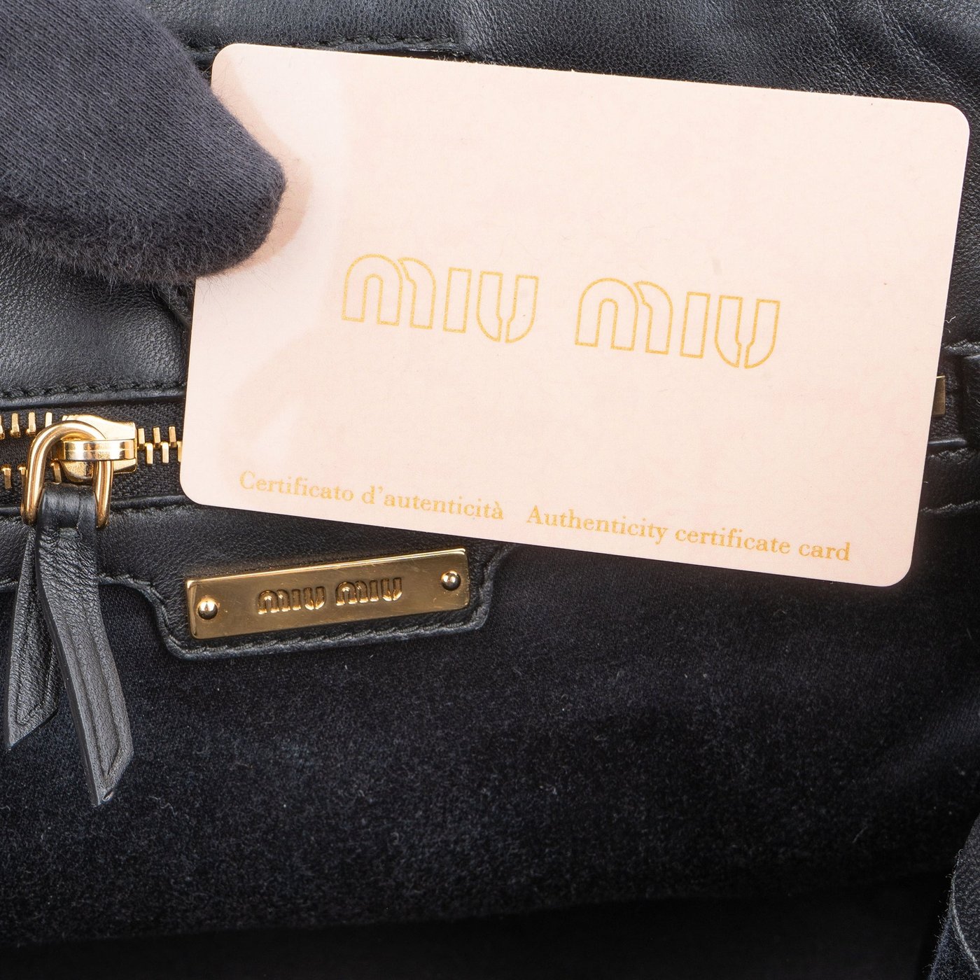 Miu Miu Quilted Nappa Leather Chevron Biker Handbag