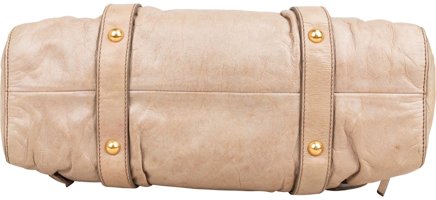 Miu Miu Vitello Lux Bauletto Satchel Handbag
