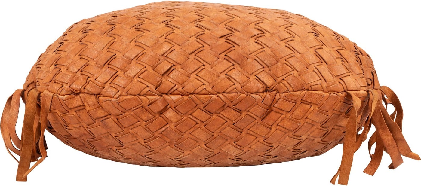 Miu Miu Woven Leather Fringe Hobo Shoulder Bag