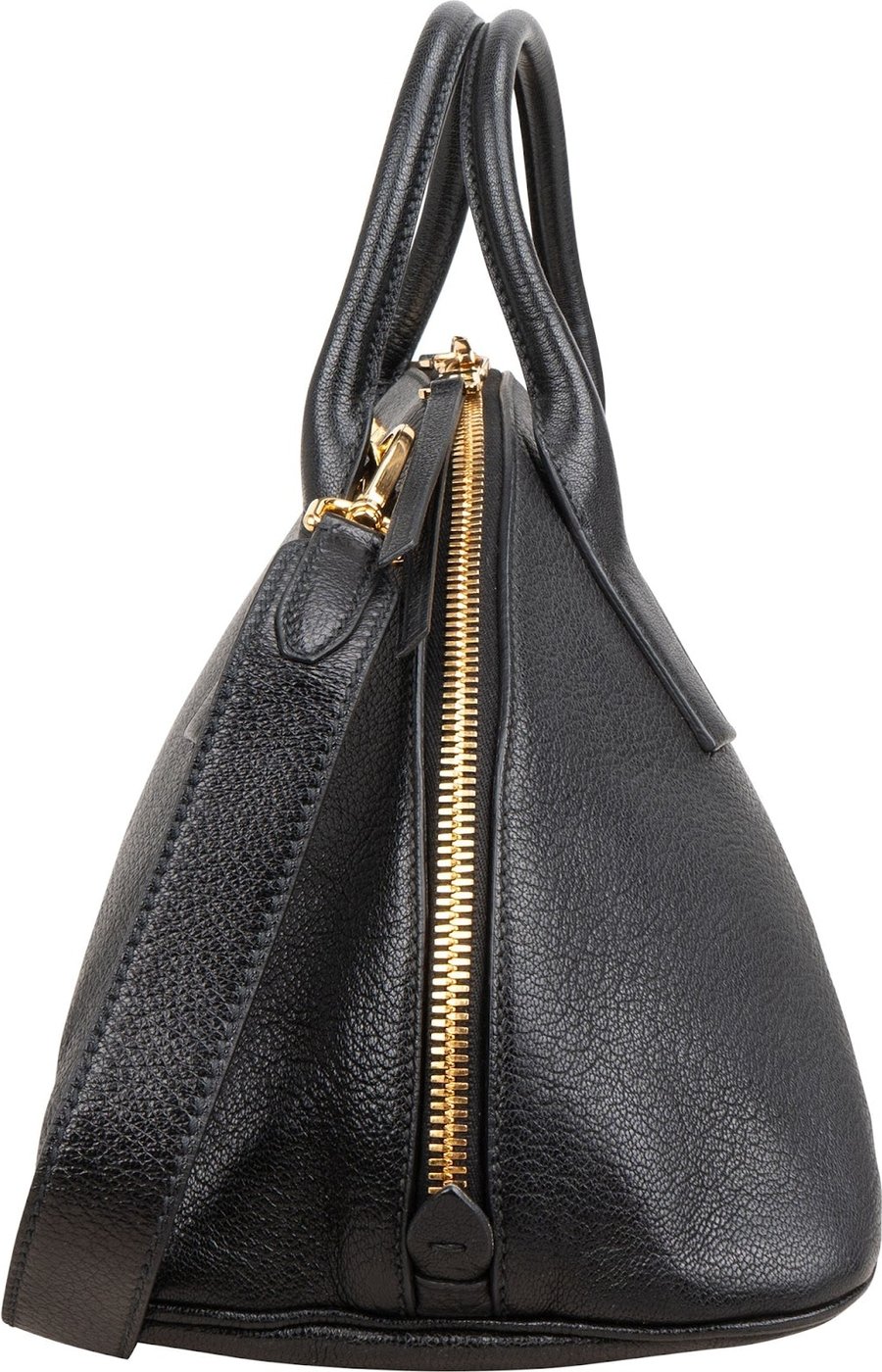 Miu Miu Black Madras Leather Dome Satchel Handbag