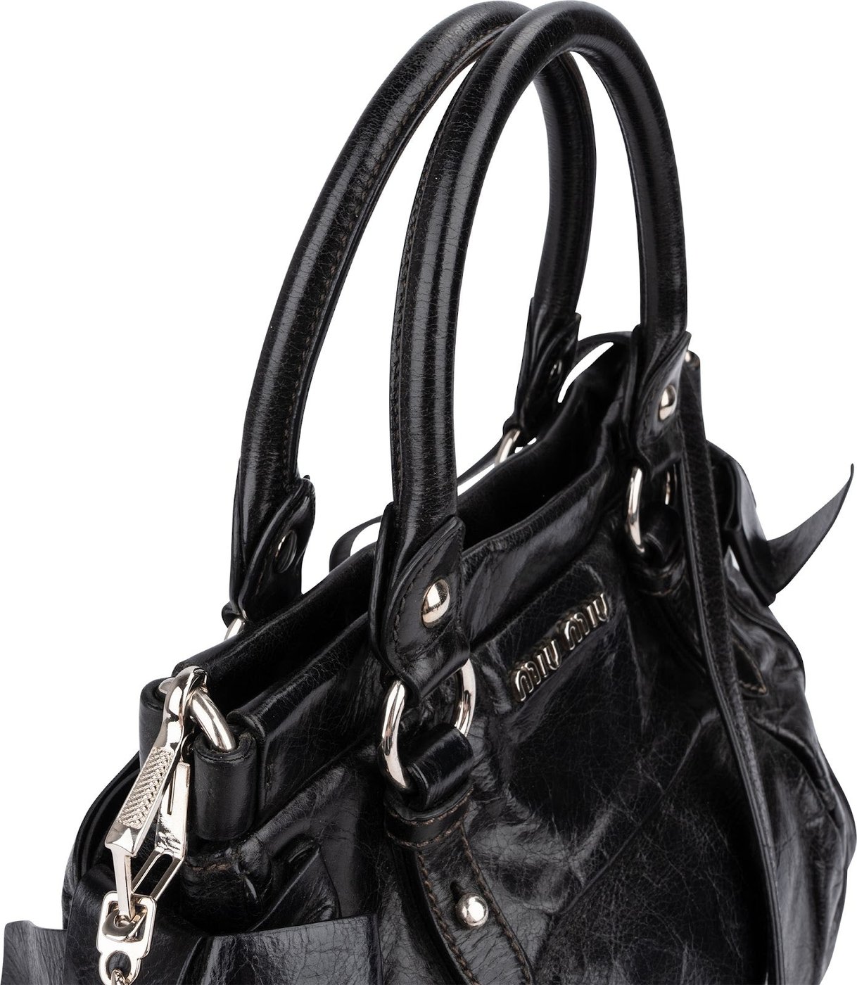 Miu Miu Vitello Lux Leather Handbag
