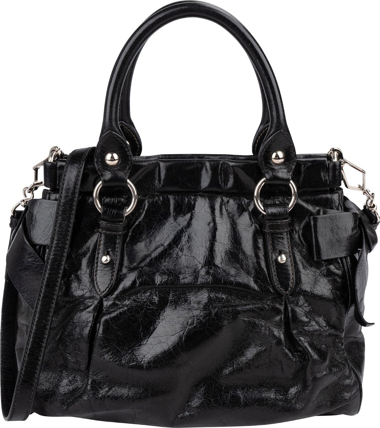 Miu Miu Vitello Lux Leather Handbag