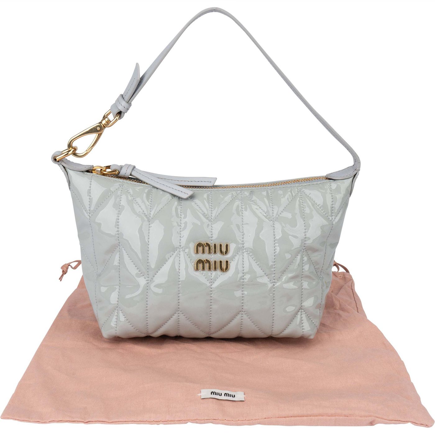 Miu Miu Quilted Patent Mini Handbag