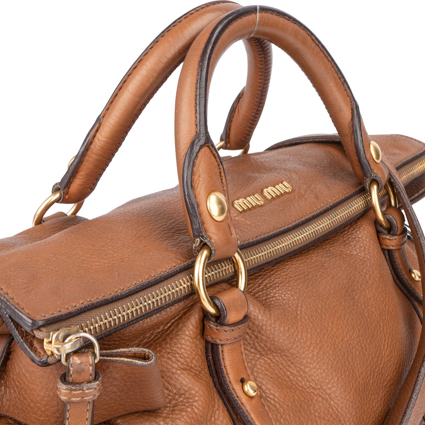 Miu Miu Classic Leather City Handbag
