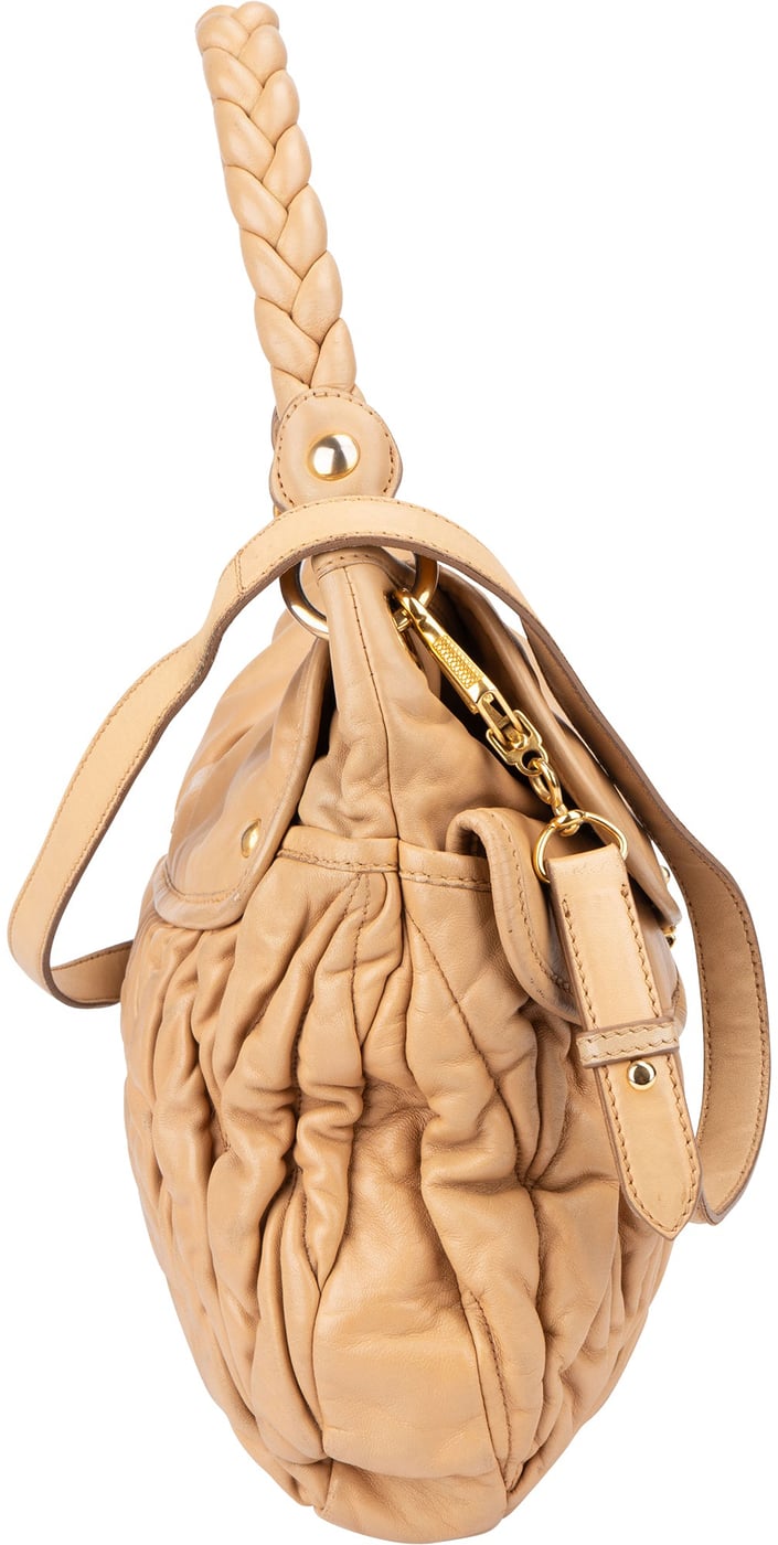 Miu Miu Quilted Leather City Handbag