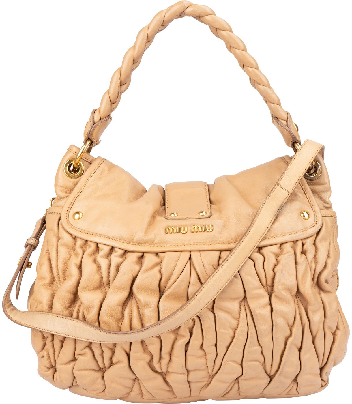 Miu Miu Quilted Leather City Handbag