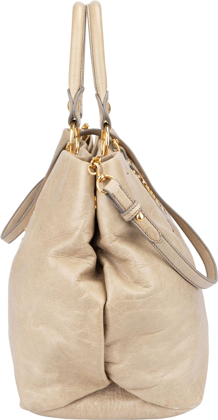 Miu Miu Classic Leather City Handbag
