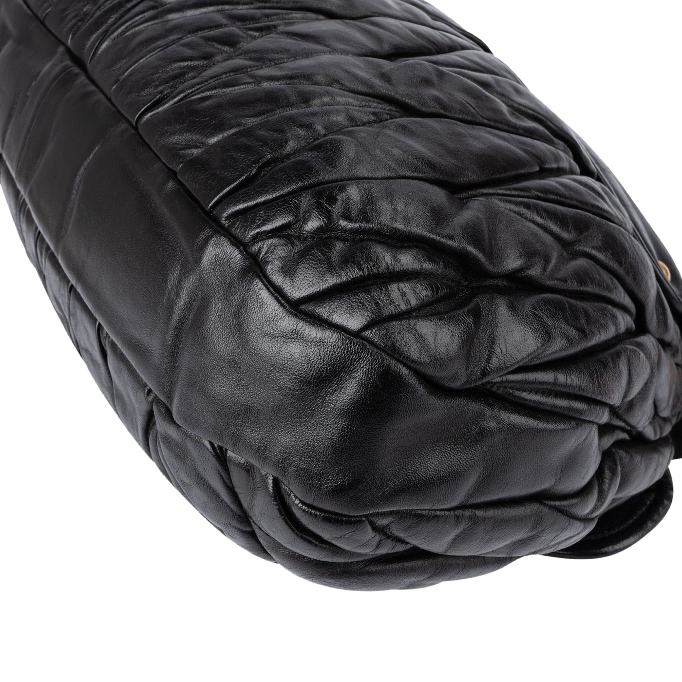 Miu Miu Quilted Gathered Leather Handbag