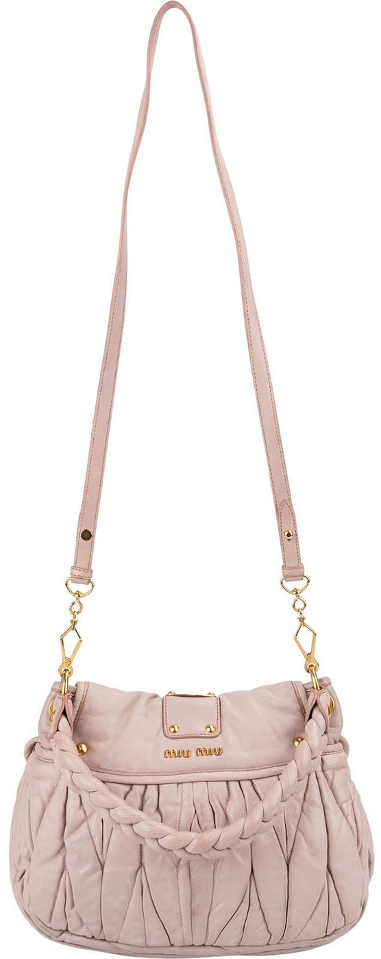 Miu Miu Matelassé Mappa Leather Small Coffer City Shoulder Bag