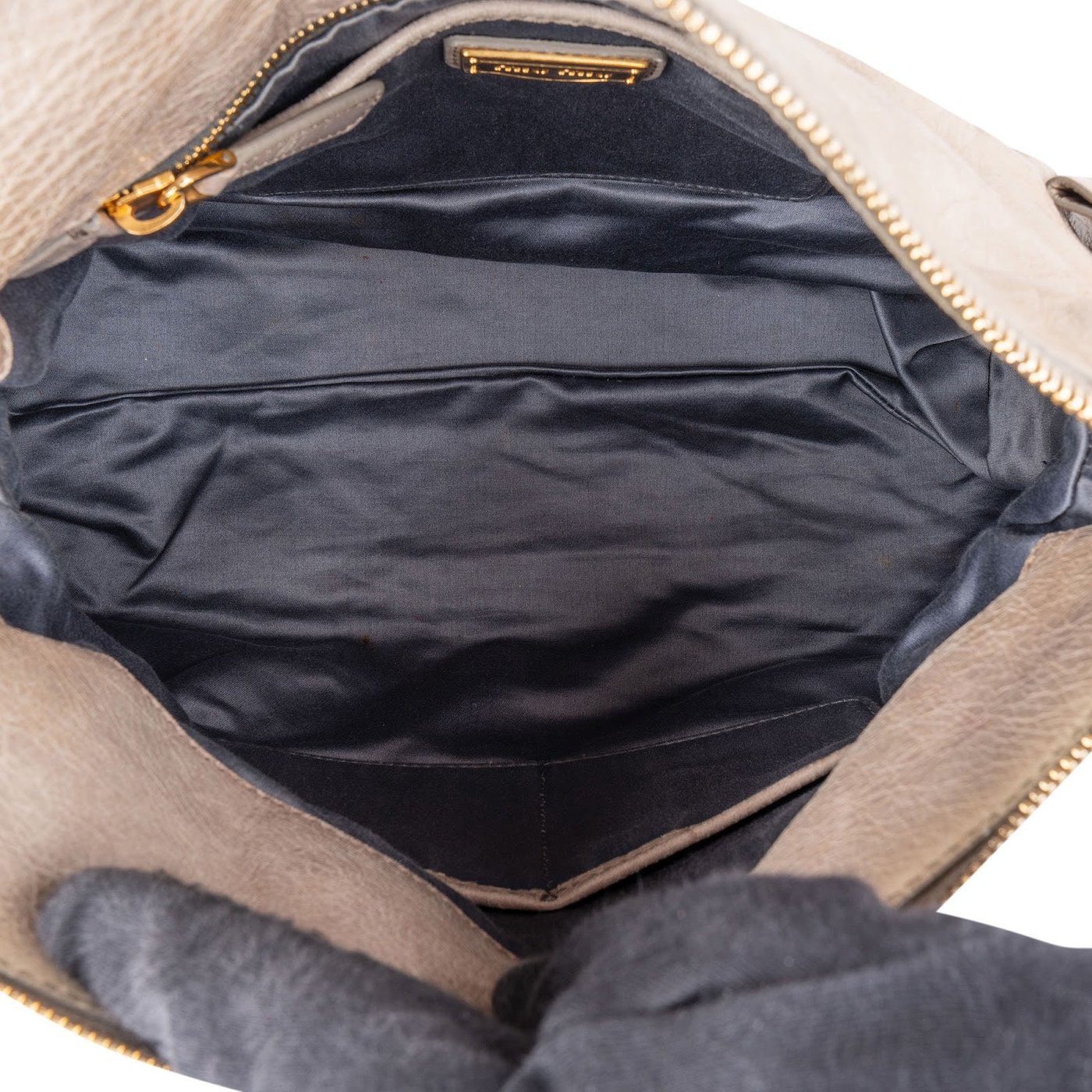Miu Miu Vitello Lux Leather Bow Satchel Handbag