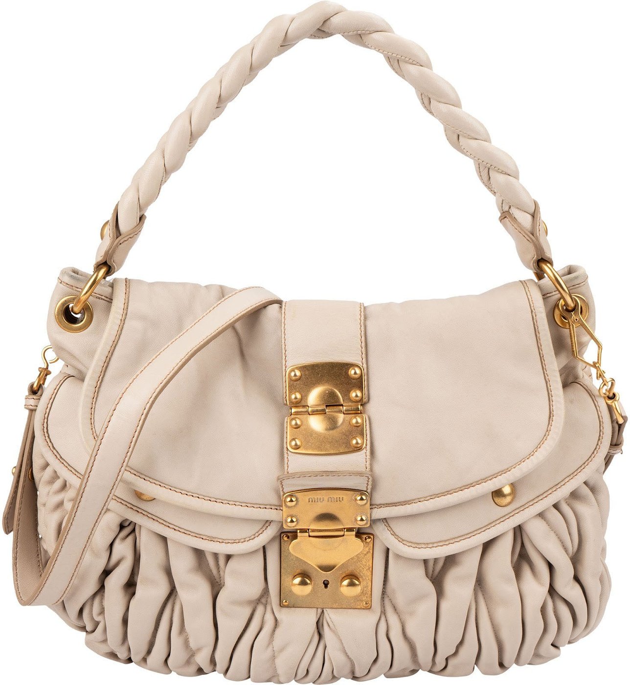 Miu Miu Matelassé Leather Coffer Handbag