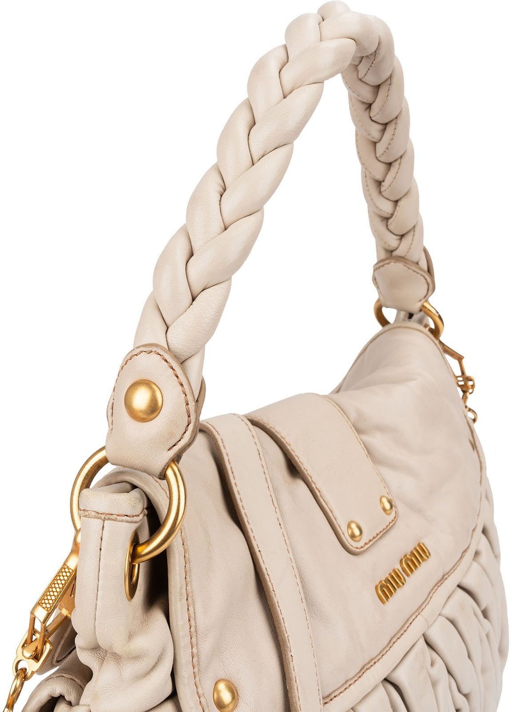 Miu Miu Matelassé Leather Coffer Handbag