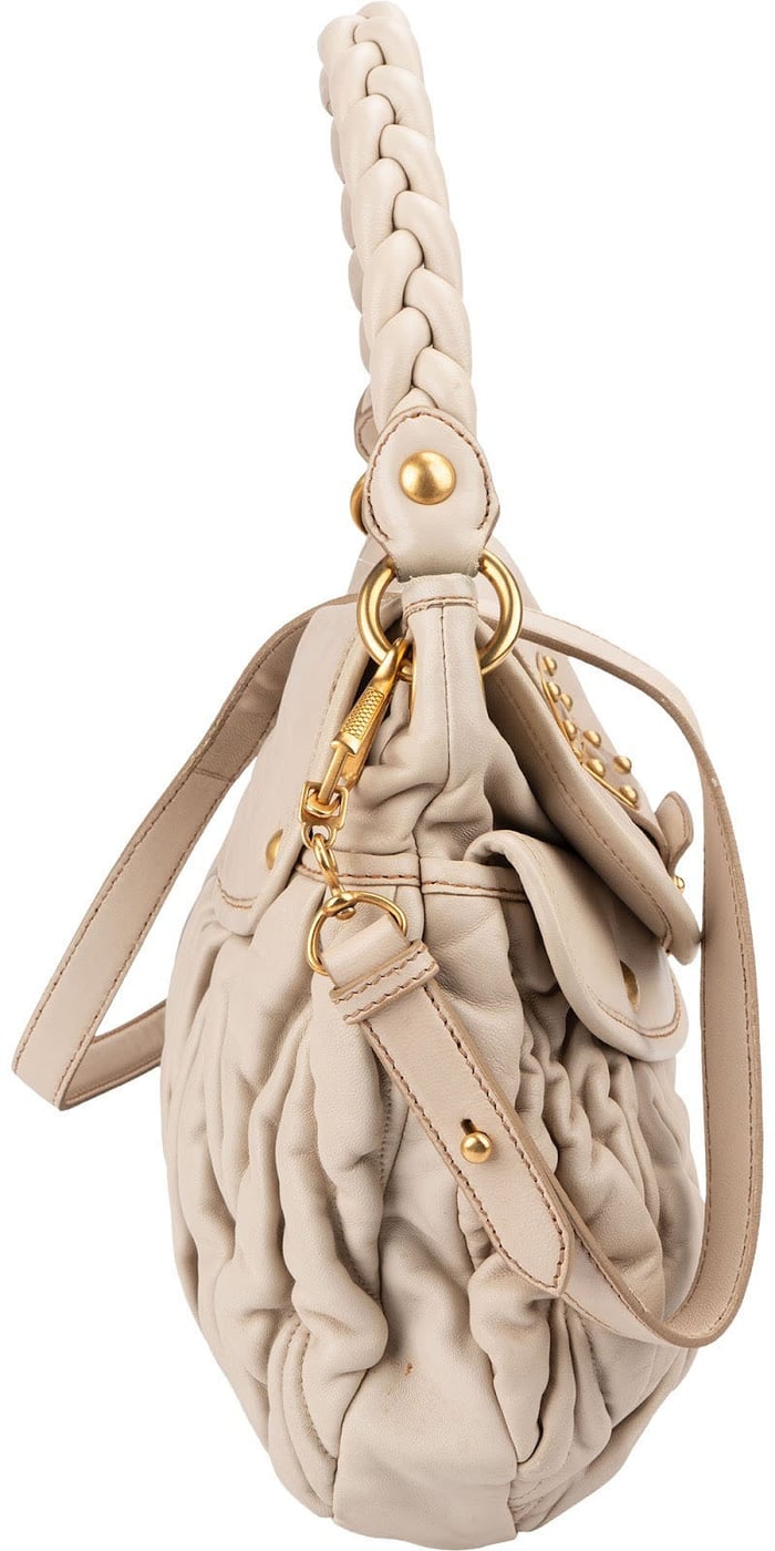 Miu Miu Matelassé Leather Coffer Handbag