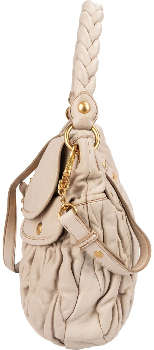 Miu Miu Matelassé Leather Coffer Handbag
