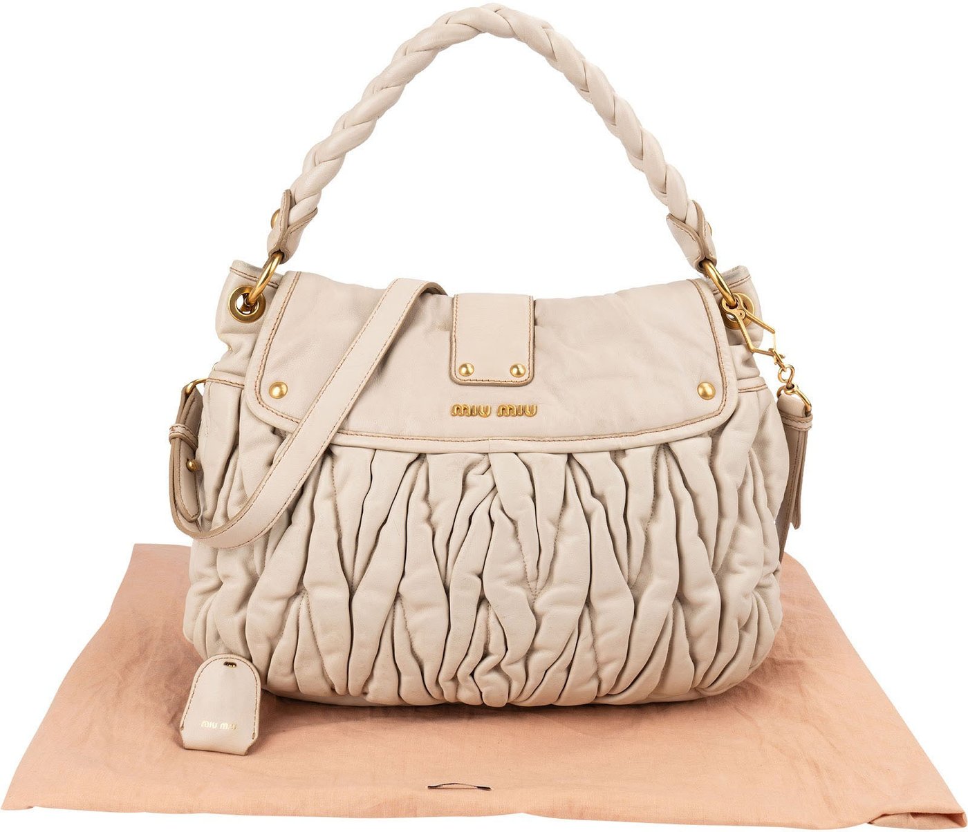 Miu Miu Matelassé Leather Coffer Handbag