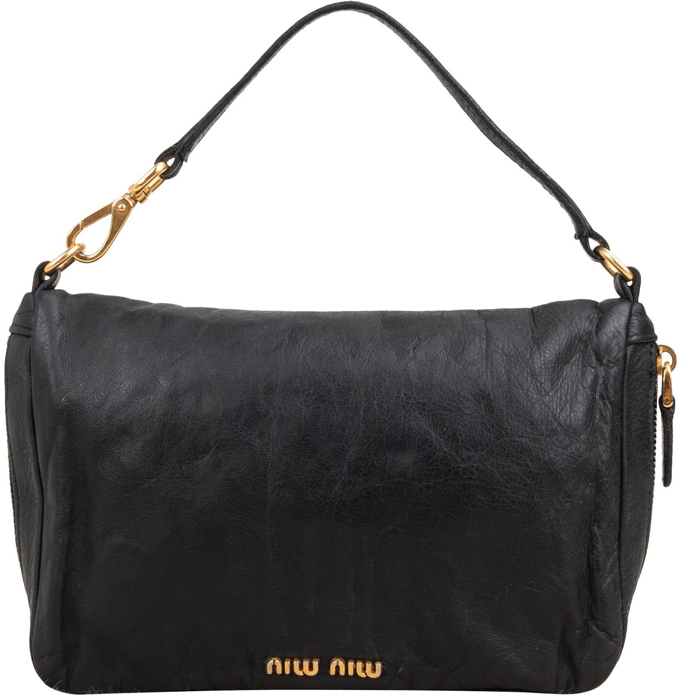 Miu Miu Leather Wristlet Pouch Handbag