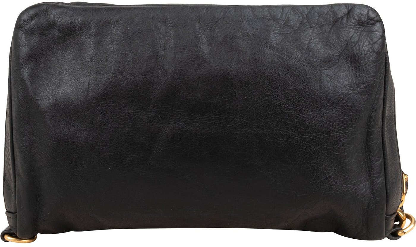 Miu Miu Leather Wristlet Pouch Handbag