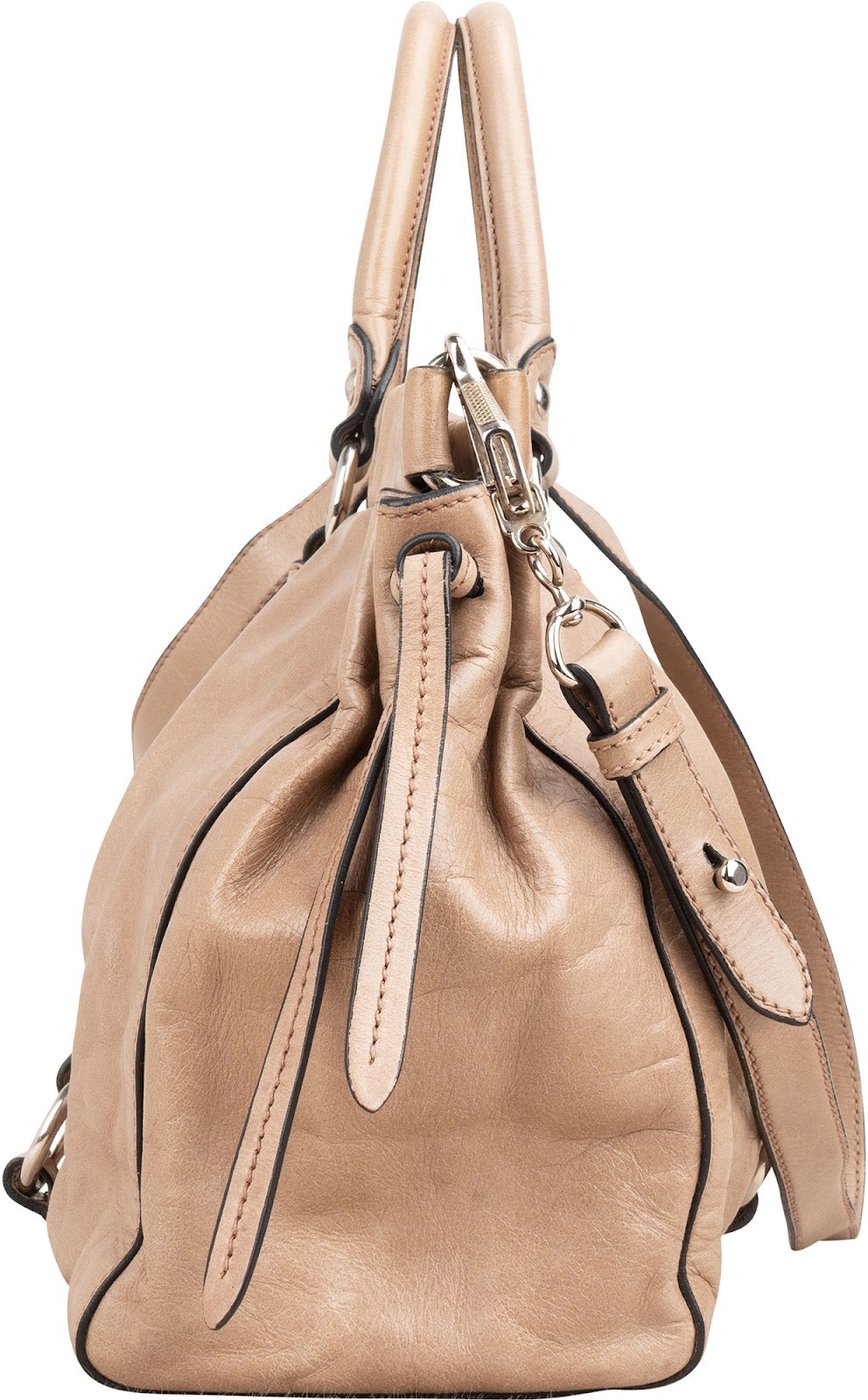 Miu Miu Vitello Lux Bow Handbag