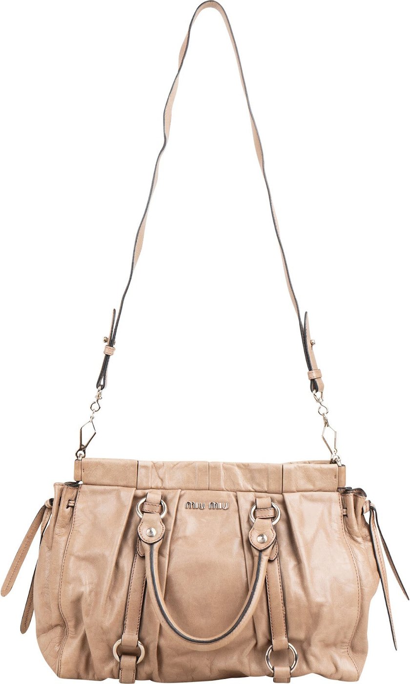 Miu Miu Vitello Lux Bow Handbag