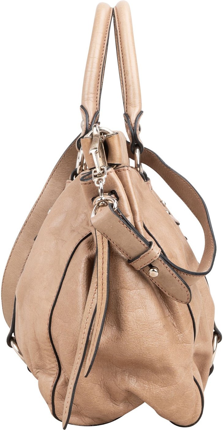 Miu Miu Vitello Lux Bow Handbag