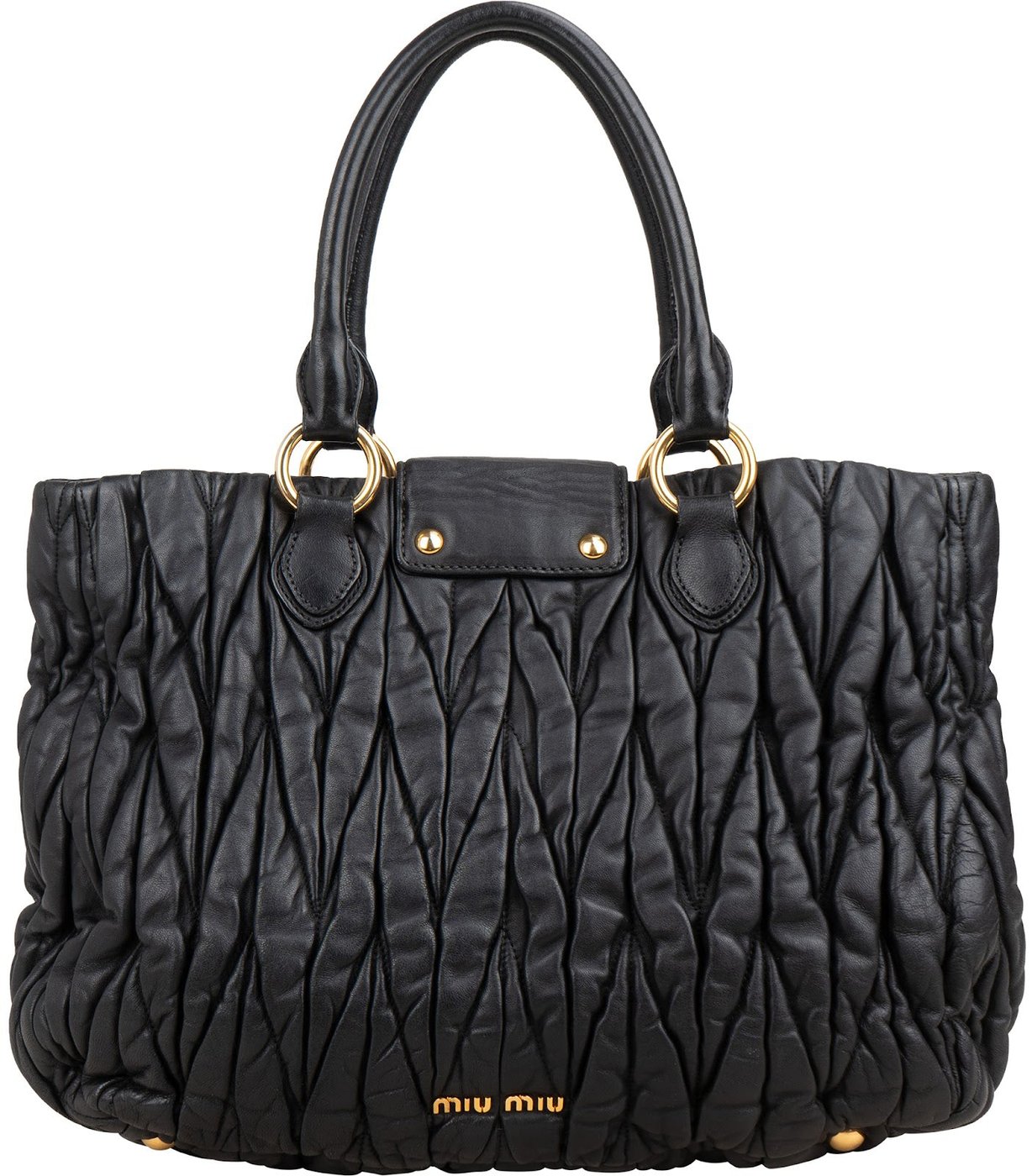 Miu Miu Matelassé Leather Coffer Handbag