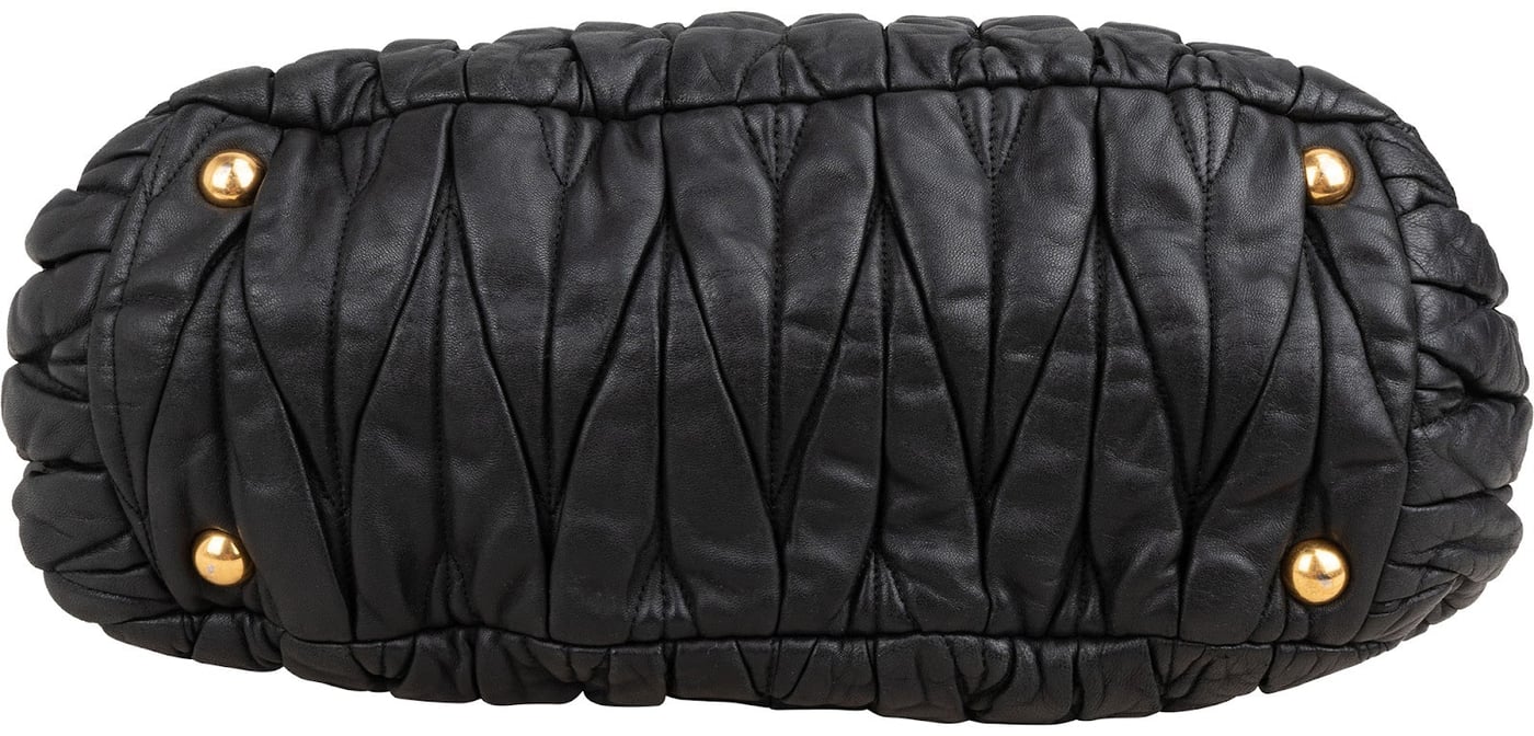 Miu Miu Matelassé Leather Coffer Handbag