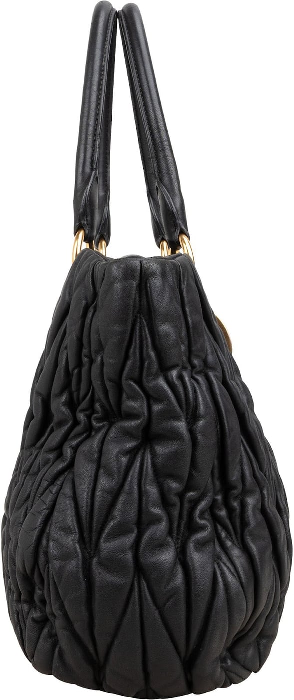 Miu Miu Matelassé Leather Coffer Handbag