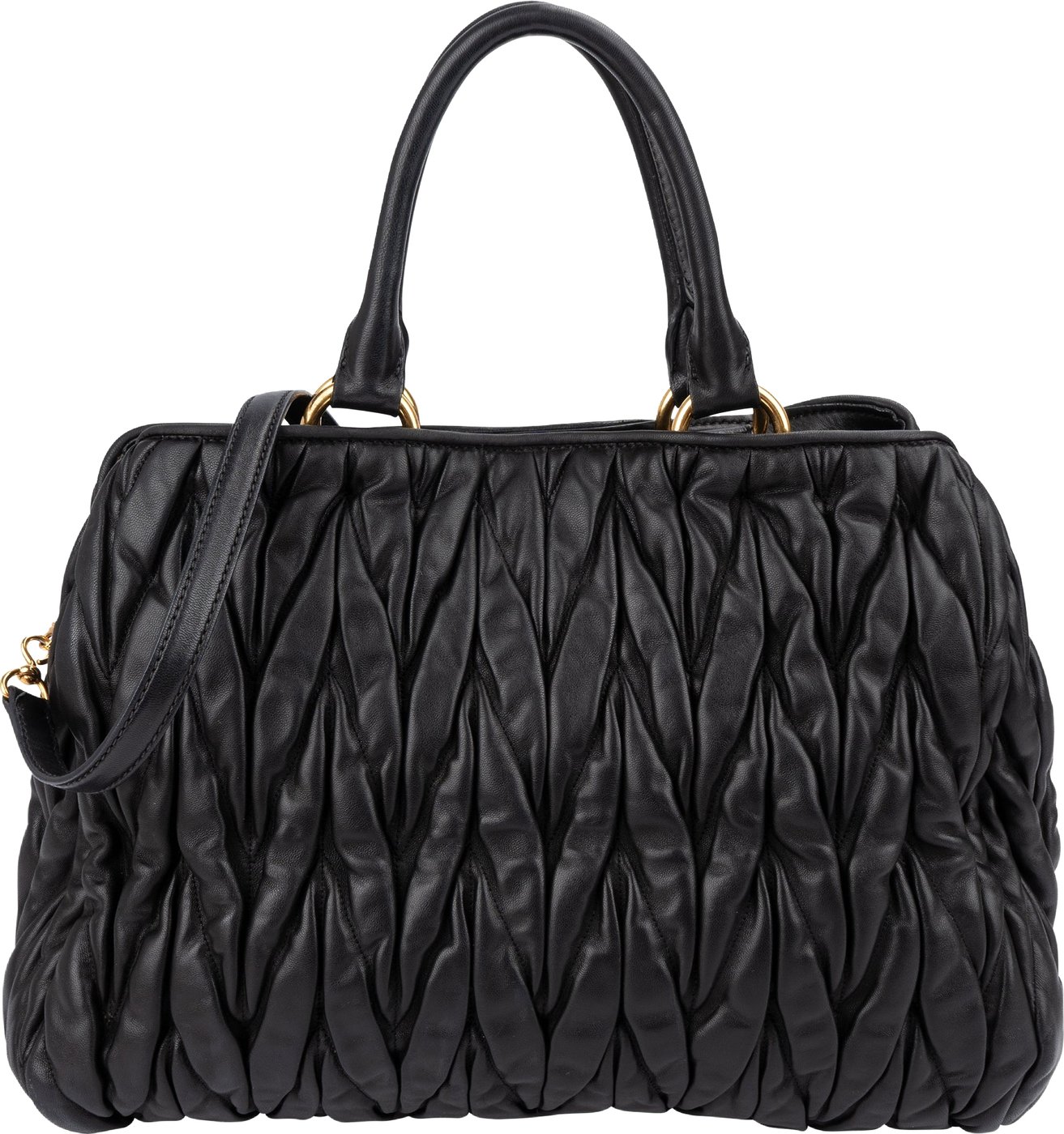 Miu Miu Black Quilted Leather Handbag