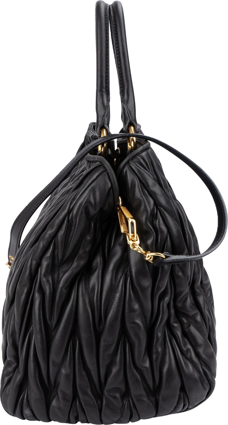 Miu Miu Black Quilted Leather Handbag