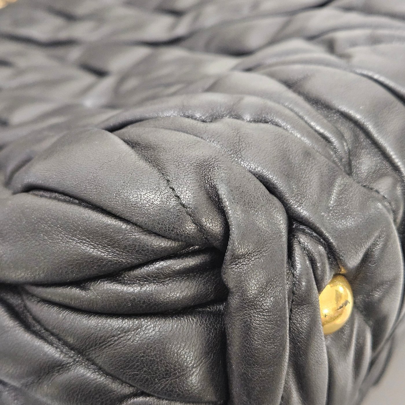 Miu Miu Black Quilted Leather Handbag