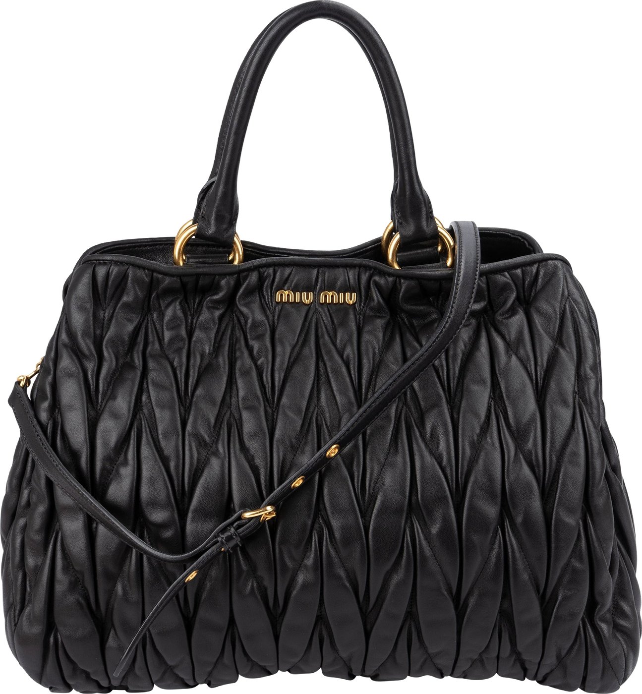 Miu Miu Black Quilted Leather Handbag