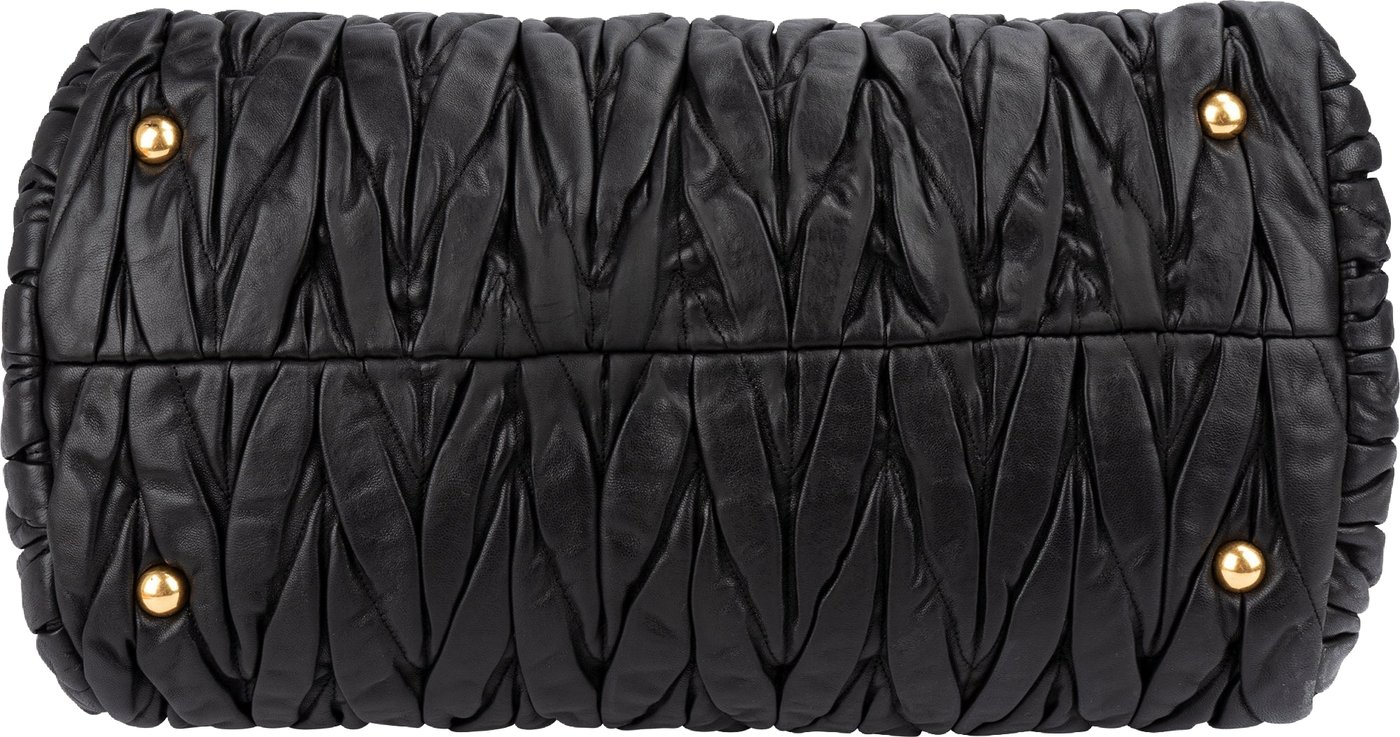 Miu Miu Black Quilted Leather Handbag