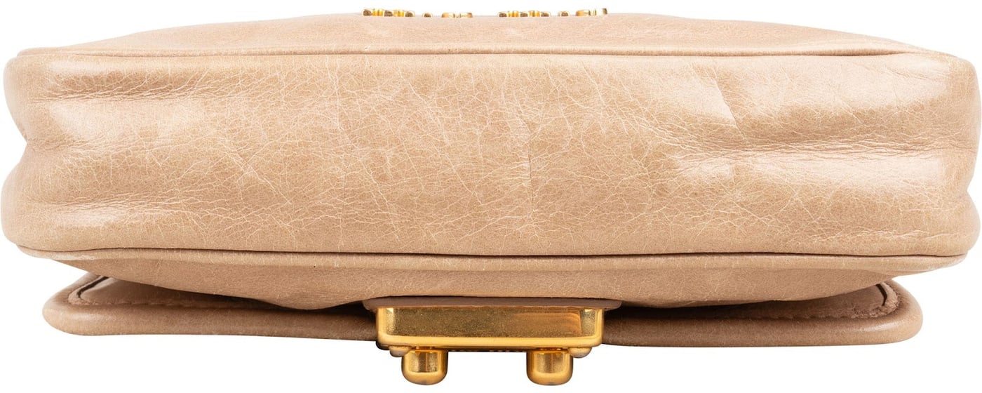 Miu Miu Quilted Vitello Lux Leather Coffer Pochette Crossbody Bag