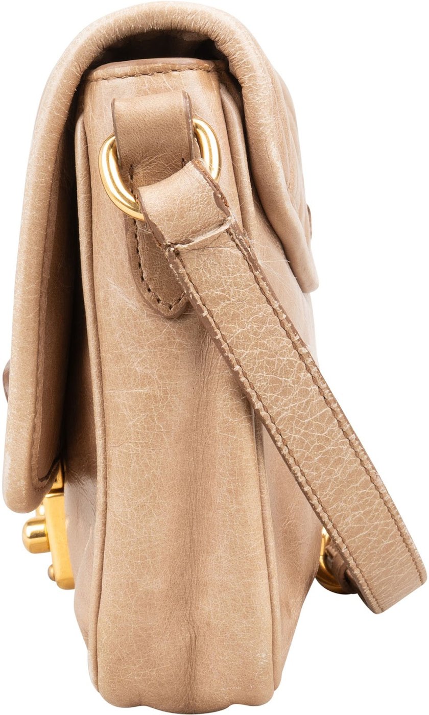 Miu Miu Quilted Vitello Lux Leather Coffer Pochette Crossbody Bag