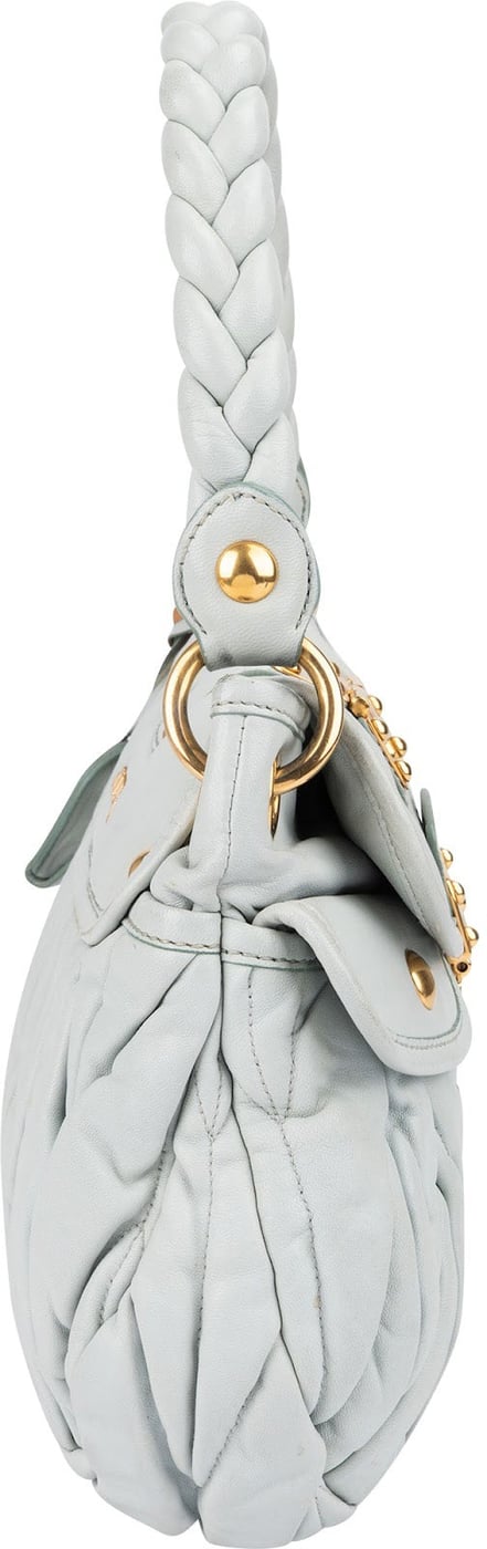 Miu Miu Vitello Lux Coffer Hobo Handbag