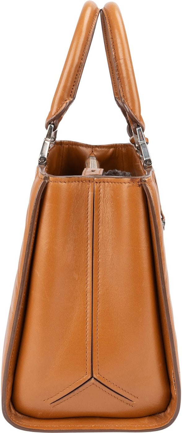 Miu Miu Bicolor Leather Madras Bicolor Tote Handbag