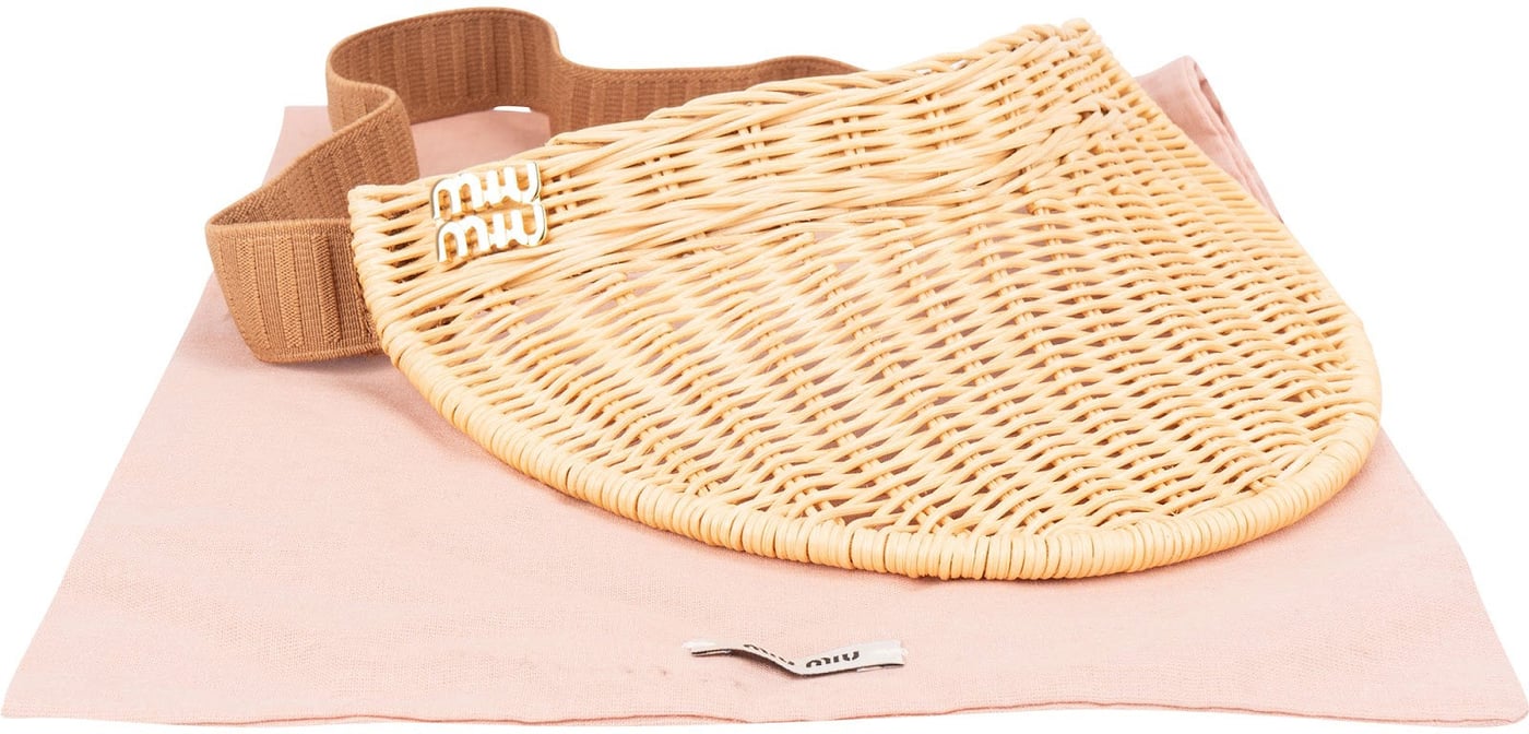 Miu Miu Woven Basket Visor Cap