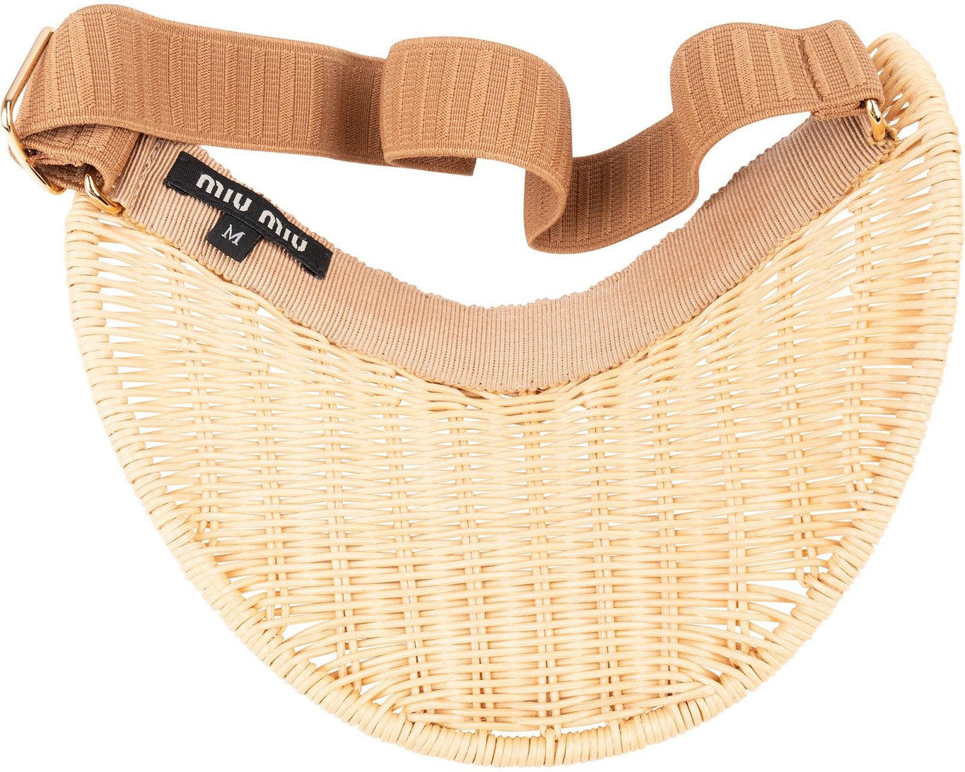 Miu Miu Woven Basket Visor Cap