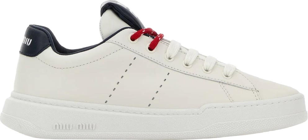MIU MIU Women's Leather Sneakers White