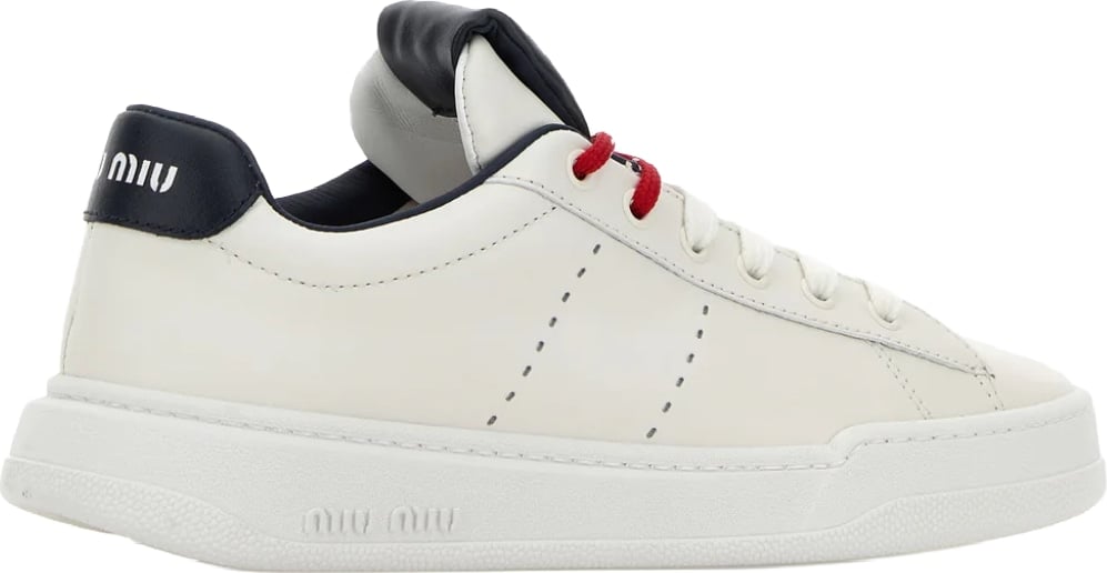 MIU MIU Women's Leather Sneakers White