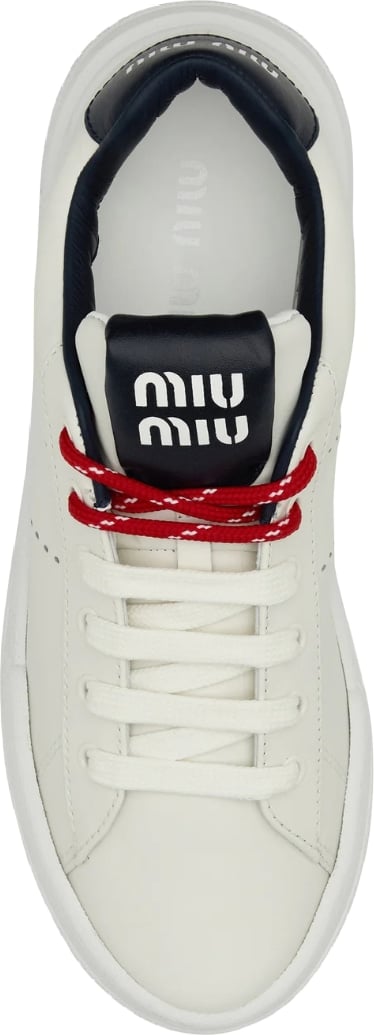 MIU MIU Women's Leather Sneakers White