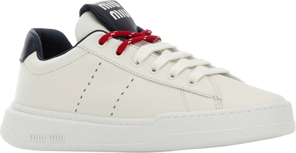 MIU MIU Women's Leather Sneakers White