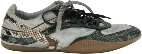 Miu Miu Gray Other Fibres Athletic Sneakers