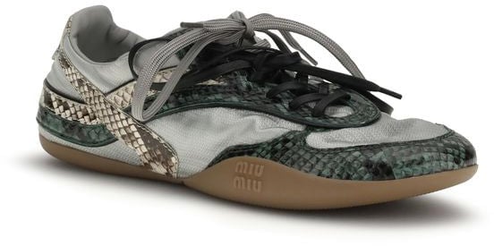 Miu Miu Gray Other Fibres Athletic Sneakers