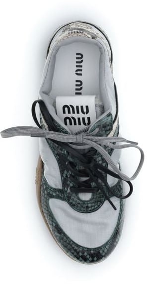 Miu Miu Gray Other Fibres Athletic Sneakers