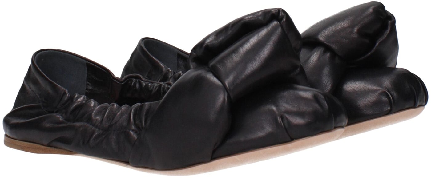 Miu Miu Black Leather Ballet Flats