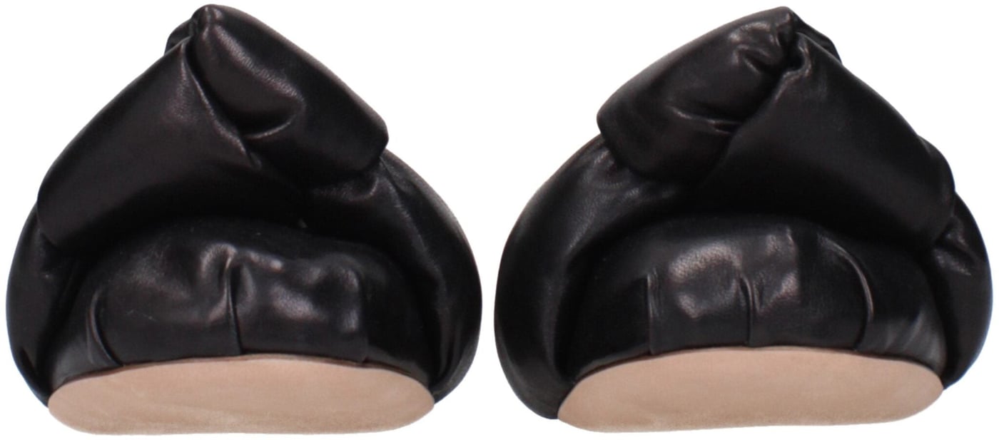 Miu Miu Black Leather Ballet Flats