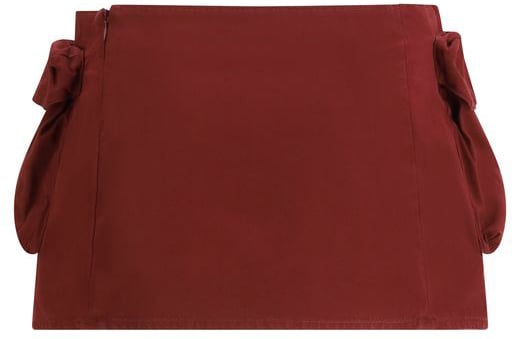 Miu Miu Bordeaux Cotton Mini Skirt